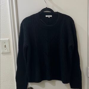 Madewell Black Cable Knit Sweater